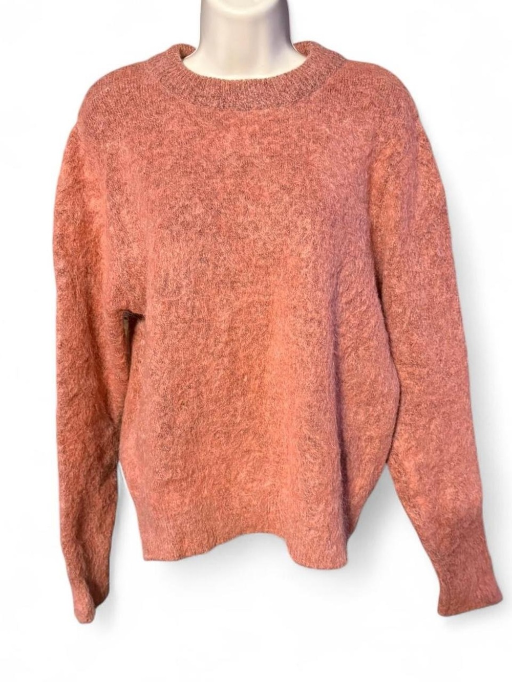 Fuzzy Mohair Blend Rust Terracotta Oversized Sweater ASOS US 6